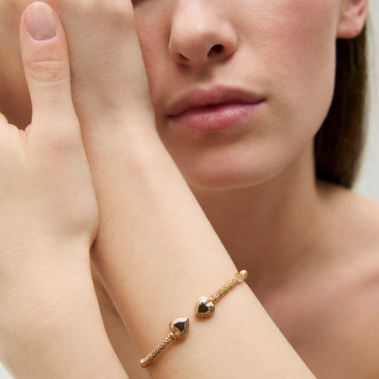 Bracelet jonc Duality Amore doré