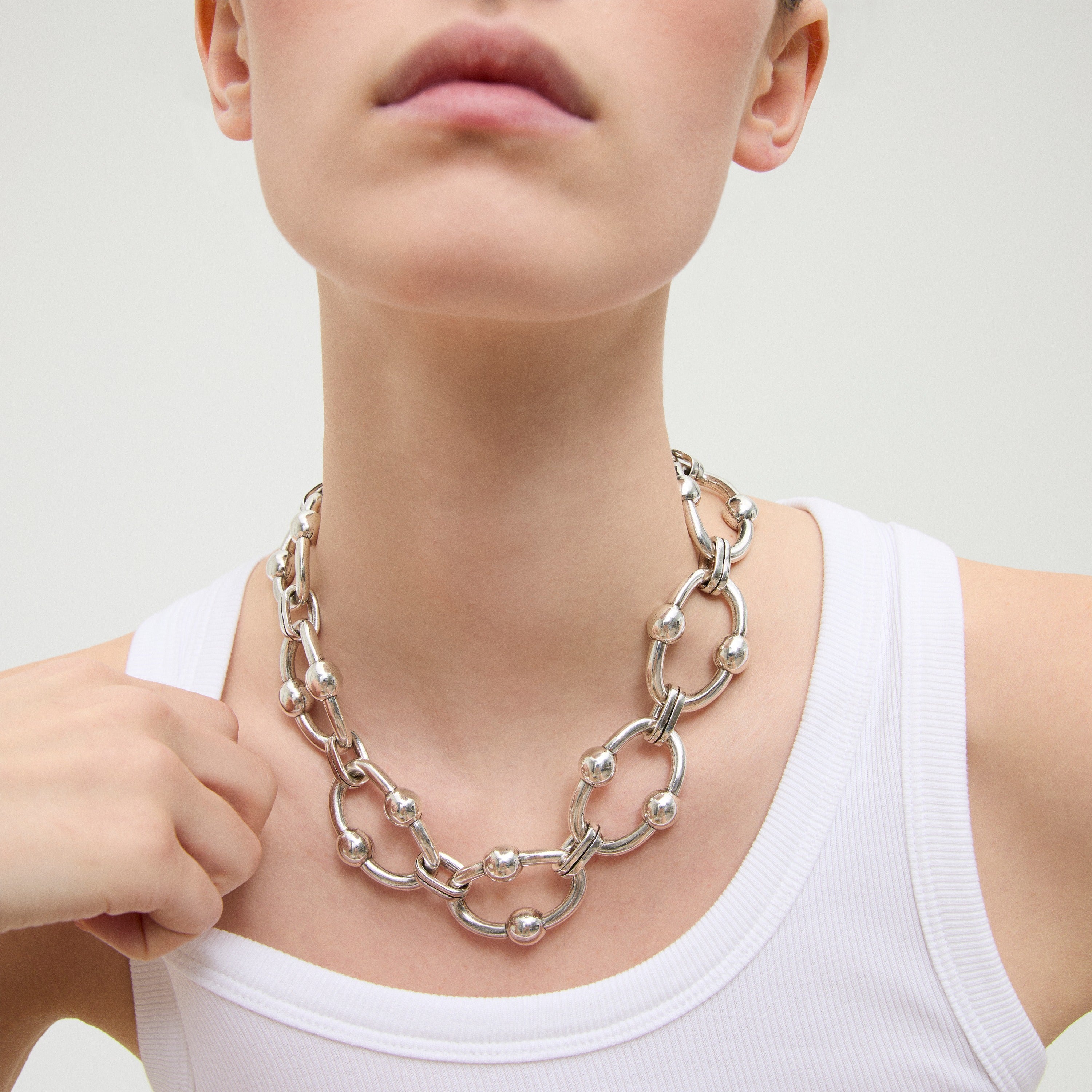 Rivage Necklace extra-large silver-plated – Gas Bijoux