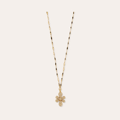 Agapa long necklace gold crystal