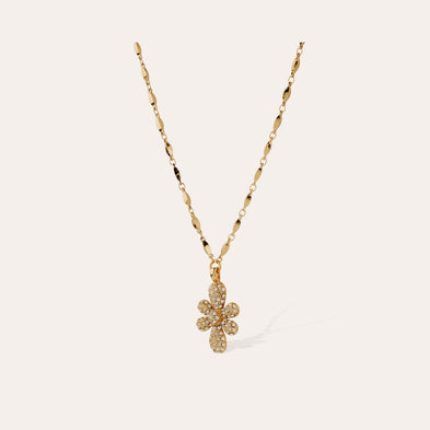 Agapa long necklace gold crystal