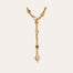 Sautoir Amarante multi doré - Bois & Nacre blanche