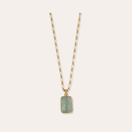 Sautoir Aura doré - Amazonite