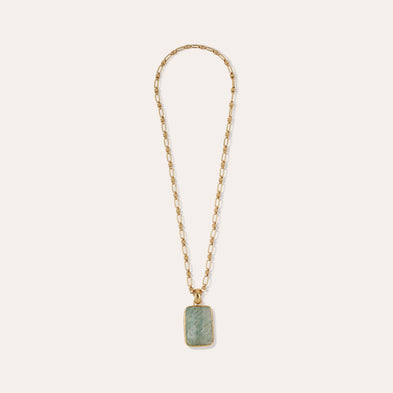 Sautoir Aura doré - Amazonite