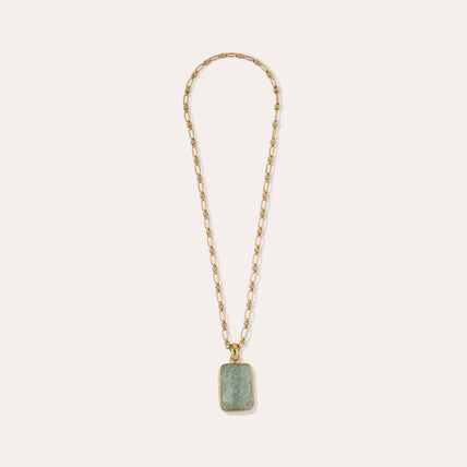 Sautoir Aura doré - Amazonite