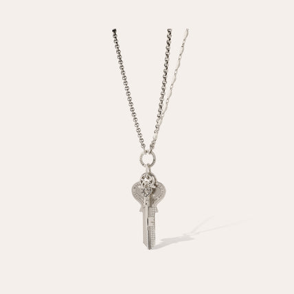 Collana lunga Lancelot argentata
