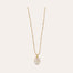 Lucky Scarab Gold Long Necklace - White Mother-of-Pearl