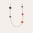 Sautoir Silene doré - Cornaline & Agate Verte 