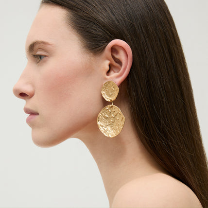 Boucles d'oreilles Eclipse grand modèle dorées