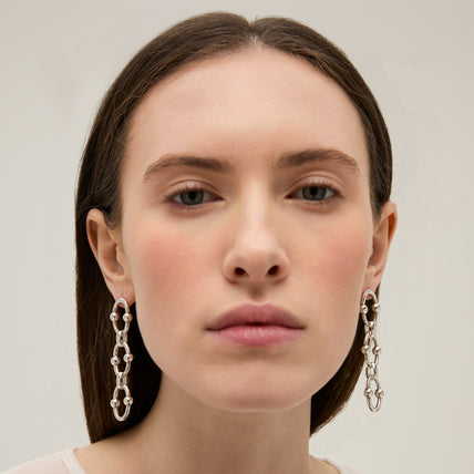 Boucle d'oreilles Rivage mini argentées 