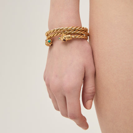 Amarante Gold Bangle - Turquoise  