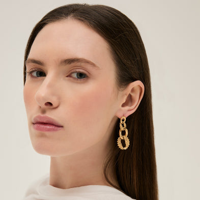 Boucles d'oreilles Almara dorées