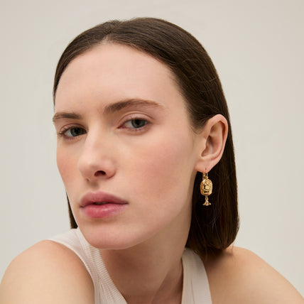 Boucles d'oreilles Scaramouche dorées