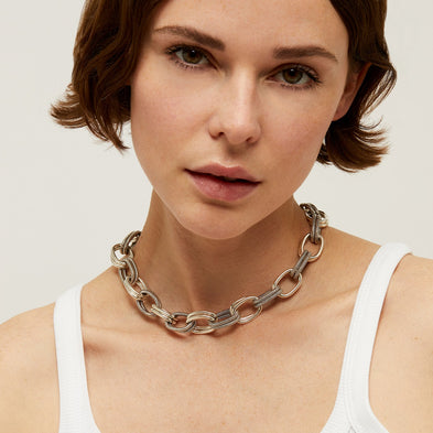 Collier Bell argenté