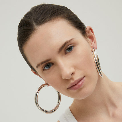 Boucles d'oreilles créoles Atik grand modèle