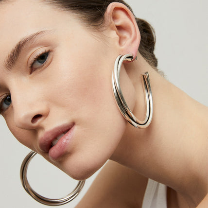 Boucles d'oreilles créoles Atik grand modèle