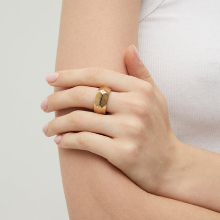 Bague Mila strass dorée