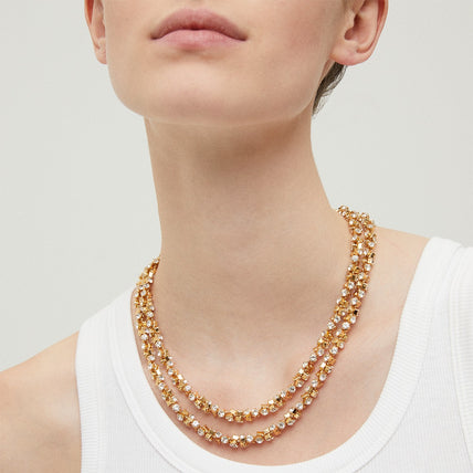 Collier Trévise strass doré