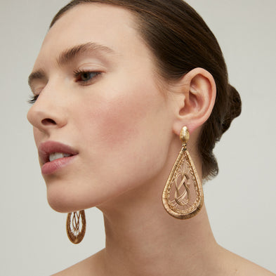 Boucles d'oreilles Tojo Filea dorées