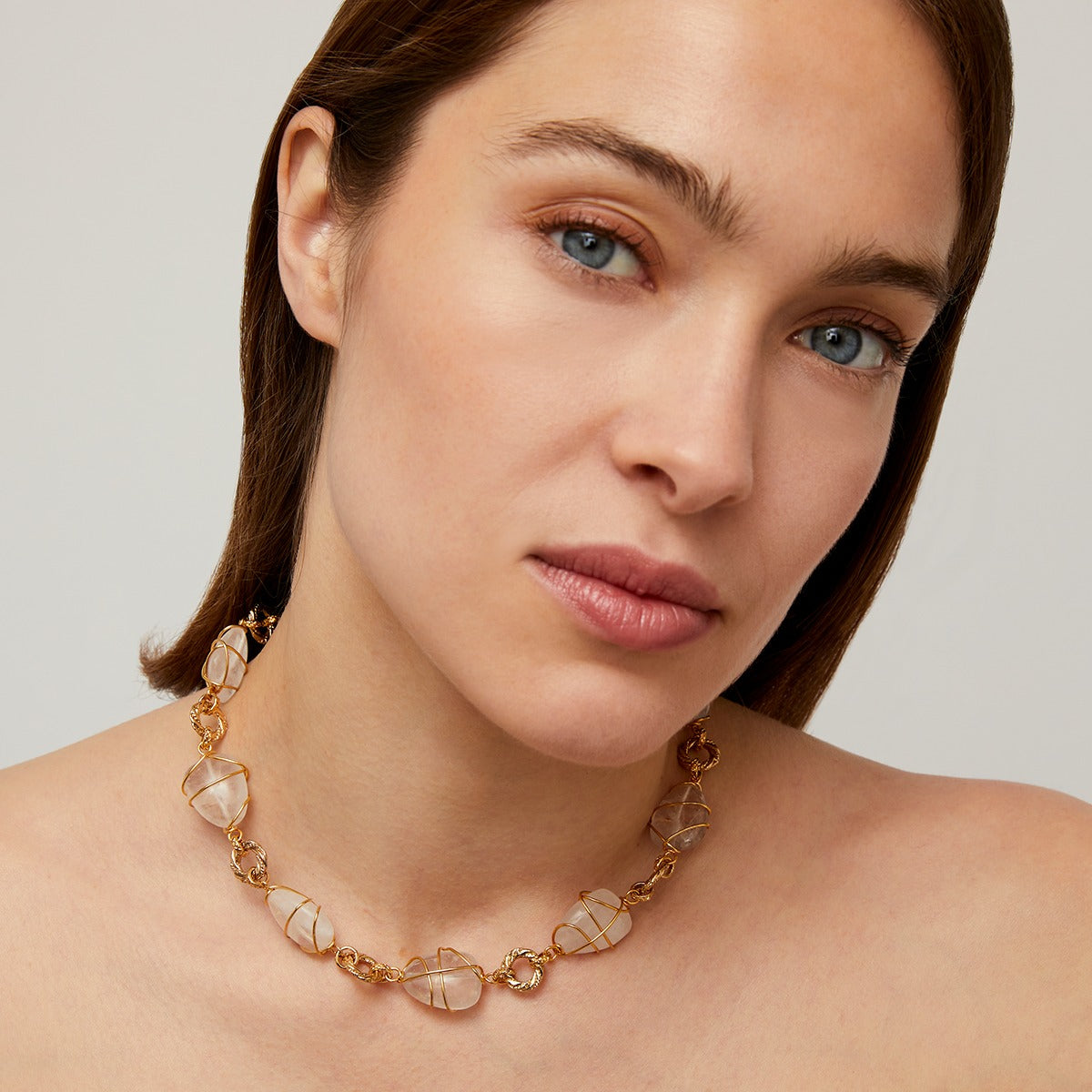 Rainbow Multi Necklace - Rock Crystal – Gas Bijoux