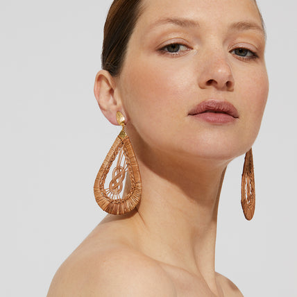 Boucles d'oreilles Tojo grand modèles dorées - Osier