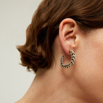 Bronxy silver-tone hoop earrings