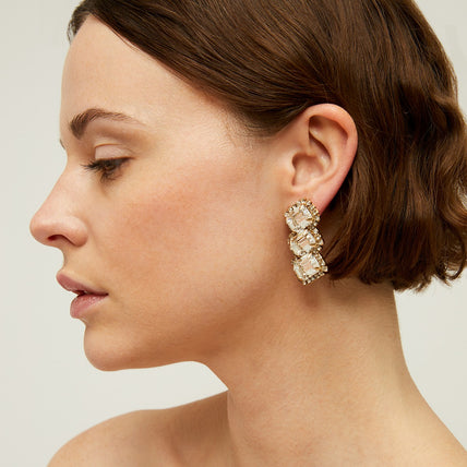 Boucles d'oreilles Léonore 3 dorées