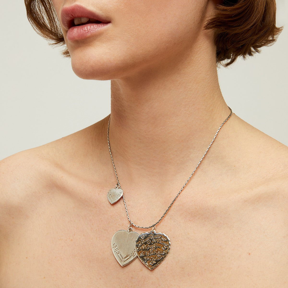 GAS BIJOUX ハートチャーム ネックレス I Love You