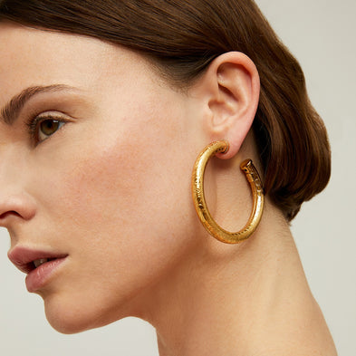 Boucles d'oreilles créoles Maoro petit modèle dorées