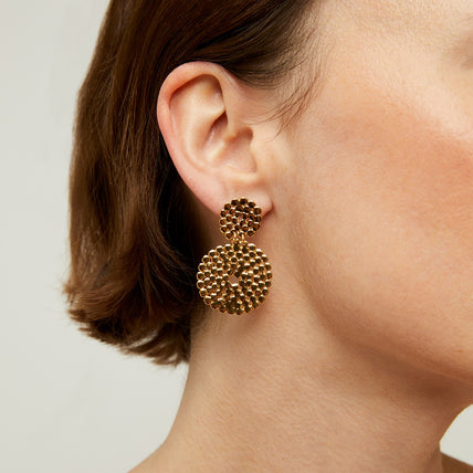 Boucles d'oreilles Onde Lucky mini dorées