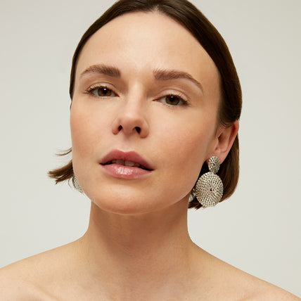 Boucles d'oreilles Onde Lucky petit modèle argentées