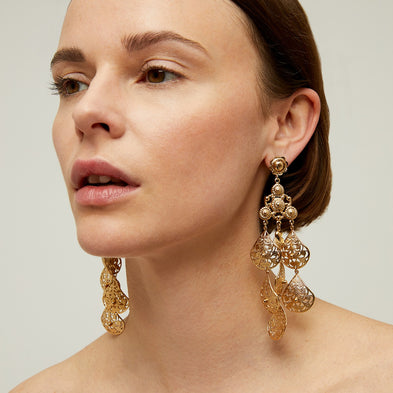 Orferia large gold earrings