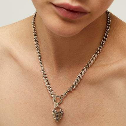 Locked silver-plated Necklace