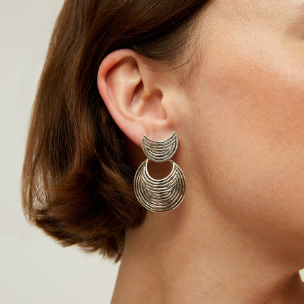 Boucles d'oreilles Luna Wave mini argentées