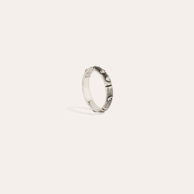 Bague Bambini strass argentée