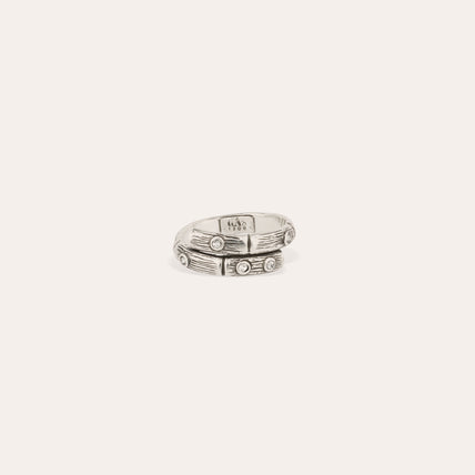 Bague Bambini Liane strass argentée