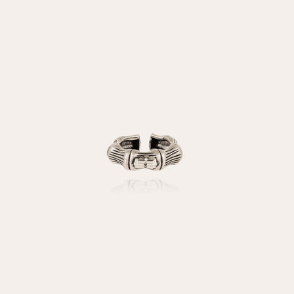 Bague Bambou strass argentée