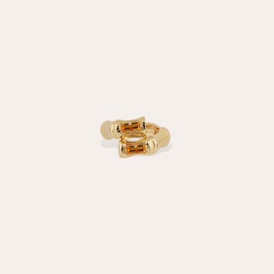 Bambou Liane crystal gold ring