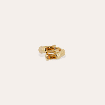 Bague Bambou Liane strass dorée