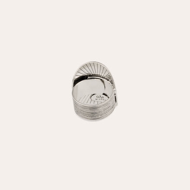 Anillo Diva abombado plateado