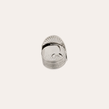 Bague Diva bombée argentée