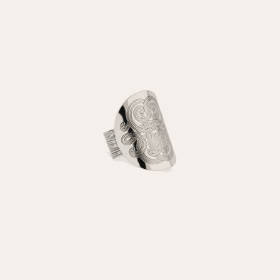 Anillo Diva abombado plateado