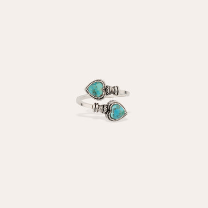 Bague Duality Amore argenté - Turquoise 
