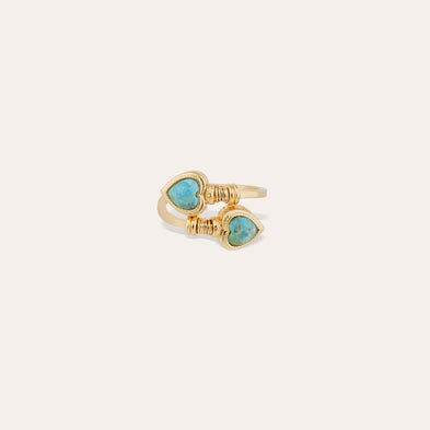 Duality Amore gold ring - Turquoise