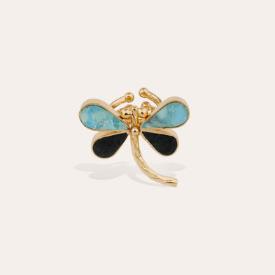 Libelula Gold Ring - Turquoise