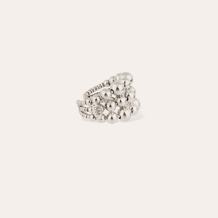 Bague Multiperla argentée