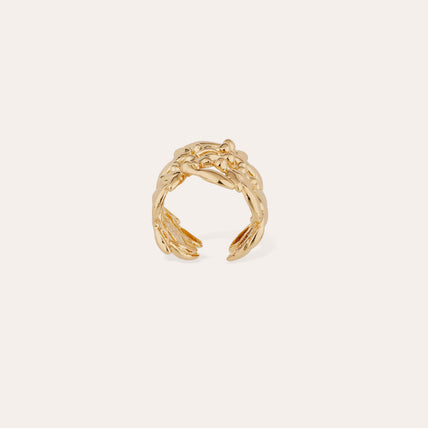 Bague Olea manchette dorée