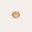 Bague Simone dorée - Quartz rose & Cornaline