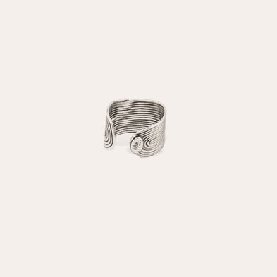 Bague Wave argentée