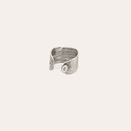 Bague Wave argentée