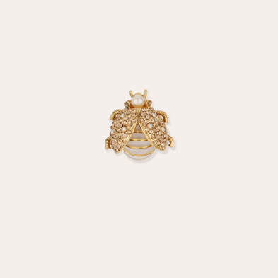 Broche Coccinelle dorée